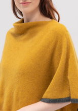 Load image into Gallery viewer, Possum and Merino  1623 Two Tone Poncho - One colour is never enough in this amazing one-size-fits-all wardrobe staple.  This easy throw-on piece can be worn various ways to create a host of different looks.  A touch of contrast tipping at the hem adds a little designer detail.