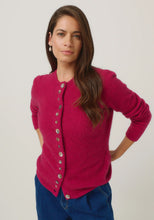 Load image into Gallery viewer, Possum and Merino
1736 Shell Cardi - Our signature Shell Cardi is a Merinomink staple, loved for its simple lines and statement buttons. A fitted silhouette offers a smart and refined look that can dress and up and down with ease. Slim fit. 
Made in New Zealand from an exclusive Merinomink blend of 50% ZQ Merino, 40% Brushtail possum and 10% Mulberry silk.