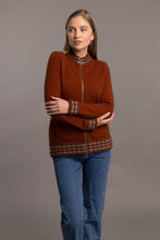 Load image into Gallery viewer, Possum and Merino.  5000 Wave Trim Zip Cardigan - is casual comfort at it's finest. The natural fibres of Possum Merino blended with Mulberry silk provide a luxurious comfort that will see this cardigan become your favourite go-to piece.  Hip-length zip up cardigan Detailed wave pattern trim Mid-weight warmth 35% Possum Fur, 55% Merino Wool, 10% Pure Mulberry Silk Proudly made in New Zealand