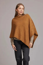 Load image into Gallery viewer, 5007 Garter Detail Poncho - Elegance made easy with this garter detail.  Featuring diagonal garter detail and an asymmetric neck line, this piece is versatile and stylish.  35% Possum Fur, 55% Merino Wool, 10% Pure Mulberry Silk New Zealand designed and made Natural and sustainable One Size fits most