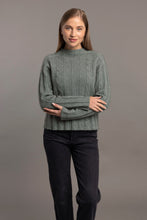 Load image into Gallery viewer, Possum and Merino
5054 Corrugated Cable Pullover - This classic knit features, bold, textured cable detailing throughout, adding a modern twist to a timeless silhouette. Crafted from soft, breathable natural fibres, it provides cosy comfort while offering a relaxed fit that’s perfect for layering. This pullover effortlessly elevates your cold-weather wardrobe.
35% Possum Fur, 55% Merino Wool, 10% Pure Mulberry Silk
New Zealand designed and manufactured
Natural and Sustainable