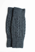 Load image into Gallery viewer, Possum  and Merino.  KO102 Cable Leg Warmers  One Size.  Made proudly in New Zealand from a premium blend of 40% possum fur, 50% merino lambswool & 10% mulberry silk.