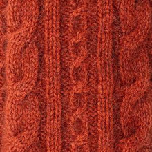 Load image into Gallery viewer, Possum and Merino  KO132 Cable Scarf - A keyhole scarf in a classic cable pattern.  Make a set with KO62 Cable Glovelets and KO94 Cable Headband  One Size - Approx. 15cm wide x 110cm long.  Made proudly in New Zealand from a premium blend of 40% possum fur, 50% merino lambswool & 10% mulberry silk.