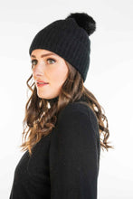 Load image into Gallery viewer, Possum and Merino.  KO2013 Fur Pom Pom Beanie - This Fur Pom Pom Beanie is made from a luxurious blend of possum fur and superfine New Zealand Merino wool.  So soft and warm you’ll never want to take it off.  Make a set with KO1018 Fur Pom Pom Scarf.  One size.  Made proudly in New Zealand from a premium blend of 40% possum fur, 50% merino lambswool & 10% mulberry silk.