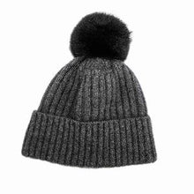 Load image into Gallery viewer, Possum and Merino.  KO2013 Fur Pom Pom Beanie - This Fur Pom Pom Beanie is made from a luxurious blend of possum fur and superfine New Zealand Merino wool.  So soft and warm you’ll never want to take it off.  Make a set with KO1018 Fur Pom Pom Scarf.  One size.  Made proudly in New Zealand from a premium blend of 40% possum fur, 50% merino lambswool & 10% mulberry silk.