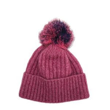 Load image into Gallery viewer, Possum and Merino.  KO2013 Fur Pom Pom Beanie - This Fur Pom Pom Beanie is made from a luxurious blend of possum fur and superfine New Zealand Merino wool.  So soft and warm you’ll never want to take it off.  Make a set with KO1018 Fur Pom Pom Scarf.  One size.  Made proudly in New Zealand from a premium blend of 40% possum fur, 50% merino lambswool & 10% mulberry silk.