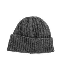 Load image into Gallery viewer, Possum and Merino  KO2020 Ribbed Beanie - A chunky, ribbed beanie with a turned back edge.  Makes a set with KO1020 Ribbed Scarf  One size.  Made proudly in New Zealand from a premium blend of 40% possum fur, 50% merino lambswool & 10% mulberry silk.