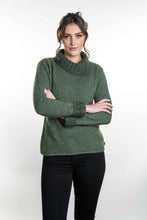 Load image into Gallery viewer, Possum and Merino  KO471 Two Tone Jumper - A stylish jumper with two ton cable collar and cuffs.  This garment has shaped side seams for a flattering fit.   Made proudly in New Zealand from a premium blend of 40% possum fur, 50% merino lambswool & 10% mulberry silk.