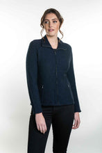 Load image into Gallery viewer, Possum and Merino  KO478 Shaped Zip Jacket - One of our most popular designs, this jacket has zip pockets incorporated into the front seams.  The front of this garment is fully lined with merino jersey knit.   Made proudly in New Zealand from a premium blend of 40% possum fur, 50% merino lambswool & 10% mulberry silk.