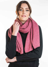 Load image into Gallery viewer, Possum and Merino  KO518  Lightweight Moss Stitch Wrap - This moss stitch wrap is lightweight, yet extremely warm to wear. It can also be worn as an over sized scarf on those extra chilly days.  One size only.  Approx. 63cm wide x 170cm long.  Made proudly in New Zealand from a premium blend of 40% possum fur, 50% merino lambswool & 10% mulberry silk.