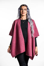 Load image into Gallery viewer, Possum and Merino  KO553 Zig Zag Textured Cape - A great throw on and go piece in a detailed zig zag pattern.  Available only in size Small or Large  Made proudly in New Zealand from a premium blend of 40% possum fur, 50% merino lambswool & 10% mulberry silk.