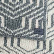 Load image into Gallery viewer, Possum and Merino  KO963 Patterned Throw - A smaller sizes geometric patterned throw in a extra warm, double layer knit.  One size - Approx. 125cm x 140cm.  Made proudly in New Zealand from a premium blend of 40% possum fur, 50% merino lambswool & 10% mulberry silk.