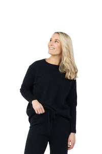 Possum and Merino  NB816 Lounge Sweater - A relaxed fit jersey with a wider neck trim. A fashionable and easy to wear jersey for all occasions.  Loose fitting -  a relaxed fit through the body for versatility and comfort.