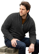 Load image into Gallery viewer, Possum and Merino  NW1003 Javelin Zip Neck - The ultimate in comfort, this style of half-zip sweater with turndown rib collar that can be zipped right up. Single jersey knit, Whole Garment seamless construction.  40% Possum Fur, 53% Merino, 7% Silk