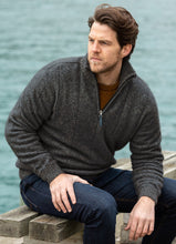 Load image into Gallery viewer, Possum and Merino  NW1003 Javelin Zip Neck - The ultimate in comfort, this style of half-zip sweater with turndown rib collar that can be zipped right up. Single jersey knit, Whole Garment seamless construction.  40% Possum Fur, 53% Merino, 7% Silk