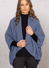 Load image into Gallery viewer, Possum and Merino  NW3082 Longline Wrap - A plain classic longline wrap.  The Longline Wraps have the extra advantage of being able to be worn two ways, vee neck to the back or upside down with the open vee to the bottom. 