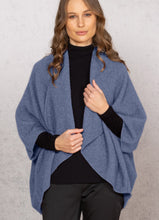 Load image into Gallery viewer, Possum and Merino  NW3082 Longline Wrap - A plain classic longline wrap.  The Longline Wraps have the extra advantage of being able to be worn two ways, vee neck to the back or upside down with the open vee to the bottom.