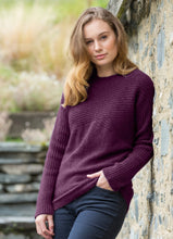 Load image into Gallery viewer, Possum and Merino  NW3108 Crossover Crew Fashion fitted style, relaxed wide neck with crossover rib detail on body and sleeves. WholeGarment seamless construction.