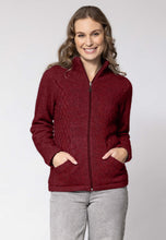 Load image into Gallery viewer, Possum and Merino  NW3149 Honeycomb Jacket - A new twist on the Market Day Jacket, with introduction of the Honeycomb inset side panels.  Composition - 40% Possum Fur, 53% Merino, 7% Silk