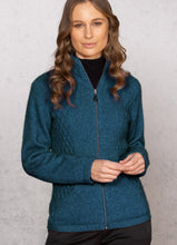 Load image into Gallery viewer, Possum and Merino  NW3149 Honeycomb Jacket - A new twist on the Market Day Jacket, with introduction of the Honeycomb inset side panels.  Composition - 40% Possum Fur, 53% Merino, 7% Silk