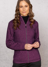 Load image into Gallery viewer, Possum and Merino  NW3149 Honeycomb Jacket - A new twist on the Market Day Jacket, with introduction of the Honeycomb inset side panels.  Composition - 40% Possum Fur, 53% Merino, 7% Silk
