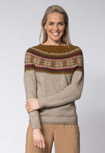Load image into Gallery viewer, Possum and Merino  NW3177 Norwdarn Sweater - Inspired by the Nordic look gracing the catwalks of Europe for this winter, Wholegarment knitting at it's best with multi layered parachute structure and Snow Flake design.  Composition - 40% Possum Fur, 53% Merino, 7% Nylon