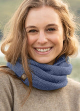 Load image into Gallery viewer, Possum and Merino  NW5053 Moss Neck Warmer - A one-piece neck warmer with moss stitch knit structure.  Composition - 40% Possum Fur, 53% Merino, 7% Silk