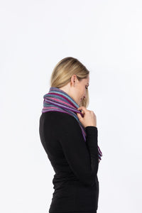 Possum and Merino  NX378 Multi Stripe Scarf - Beautiful multi stripe scarf.