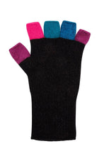 Load image into Gallery viewer, Possum and Merino  NX812 Multicolour Fingerless Gloves - Designed for the ladies.  A bright and fun accessory in a range of fashionable colours.  One size  Yarn - Luxury Blend 20% Possum fibre 70% Superfine Merino wool (17.5 Micron) 10% Silk