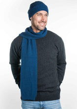 Load image into Gallery viewer, Possum and Merino  TR100 Moss Stitch Scarf - A plain scarf using moss stitch.  Makes a set with TR49 Plain Gloves and TR200 Moss Stitch Beanie.   One Size Only – Approx. 19cm wide x 157cm long   Made proudly in New Zealand from a luxurious blend of 25% possum fur, 65% merino & 10% silk.