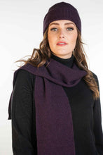 Load image into Gallery viewer, Possum and Merino  TR100 Moss Stitch Scarf - A plain scarf using moss stitch.  Makes a set with TR49 Plain Gloves and TR200 Moss Stitch Beanie.   One Size Only – Approx. 19cm wide x 157cm long   Made proudly in New Zealand from a luxurious blend of 25% possum fur, 65% merino & 10% silk.