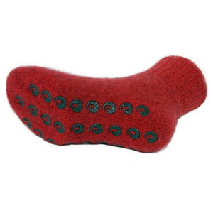 9933 House Sock - Thick Cushioned sole sock with non slip koru pattern sole.