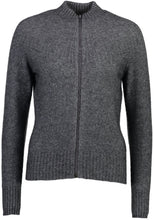 Load image into Gallery viewer, Possum and Merino  5018 - Yolk Neck Cable Jacket - So versatile and easy to wear you will love this new zip-up Jacket with its delicate and feminine Yolk Neck Detail  Mini Cable Detail Mid Weight for warmth and comfort 35% Possum Fur, 55% Merino Wool, 10% Pure Mulberry Silk New Zealand Designed and Manufactured Natural and Sustainable