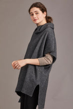 Load image into Gallery viewer, 5030 Step Hem Poncho - This comfortable and flattering poncho is available in three versatile neutral colour options. A step level hem and a small cowl neck set this poncho apart from the rest, and keep you warm in style. Can be worn loose or cinched with a belt of your choosing.