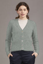 Load image into Gallery viewer, Possum and Merino  5034 Rib Cardi is knitted using our carefully sourced Natural Fibre blend of Possum Fur, Merino Wool and Mulberry Silk and finished with feature Shell Buttons, our Possum Merino Rib Cardi is a gorgeous take on a classic cardigan.  Rib detailing on the sleeve and hem partnered with a Deep V Neckline help to create a timeless, tailored look.