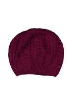 Load image into Gallery viewer, 6020 Cable Beret (and Beanie) - Experience the luxury and warmth with this Possum Merino beret blended with Mulberry Silk that has been specially crafted for you. Enliven your outfit with this McDonald hat along with matching 622 Cable Glovelet and 669 Cable Scarf to step out in style.