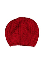 Load image into Gallery viewer, 6020 Cable Beret (and Beanie) - Experience the luxury and warmth with this Possum Merino beret blended with Mulberry Silk that has been specially crafted for you. Enliven your outfit with this McDonald hat along with matching 622 Cable Glovelet and 669 Cable Scarf to step out in style.