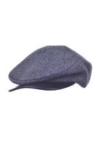 Load image into Gallery viewer, 608 Cheesecutter With Lambskin Peak -This is the classic Possum Merino mens cheesecutter to keep one's head warm while delivering timeless sophistication. The genuine lambskin leather peak compliments the design which McDonald NZ has specially crafted for you. Make it a great gift or keep one for yourself.