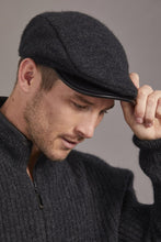 Load image into Gallery viewer, 608 Cheesecutter With Lambskin Peak -This is the classic Possum Merino mens cheesecutter to keep one's head warm while delivering timeless sophistication. The genuine lambskin leather peak compliments the design which McDonald NZ has specially crafted for you. Make it a great gift or keep one for yourself.