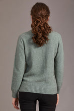 Load image into Gallery viewer, Possum and Merino  6129 Crew Neck Jersey with Lace Detail - The classic crew neck jersey gets a touch of feminine elegance with the delicate lace knit detail on the front. The blend of natural Merino, Possum fur and Silk fibres will ensure the cold never gets in. Hold onto this sumptuous McDonald jersey and don’t let go until the mercury rises.