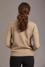 Load image into Gallery viewer, Possum and Merino  6129 Crew Neck Jersey with Lace Detail - The classic crew neck jersey gets a touch of feminine elegance with the delicate lace knit detail on the front. The blend of natural Merino, Possum fur and Silk fibres will ensure the cold never gets in. Hold onto this sumptuous McDonald jersey and don’t let go until the mercury rises.