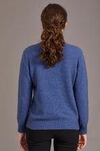 Load image into Gallery viewer, Possum and Merino  6129 Crew Neck Jersey with Lace Detail - The classic crew neck jersey gets a touch of feminine elegance with the delicate lace knit detail on the front. The blend of natural Merino, Possum fur and Silk fibres will ensure the cold never gets in. Hold onto this sumptuous McDonald jersey and don’t let go until the mercury rises.