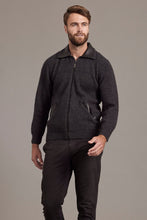Load image into Gallery viewer, 649 Lambskin Collar Jacket - A classic jacket to rule them all.  A masterpiece of workmanship that combines New Zealand Merino wool, Possum fur with Mulberry Silk and high quality lambskin into luxury.  The lambskin collar and pockets sit beautifully among a rack-stitch knit at the front and a