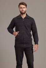 Load image into Gallery viewer, 649 Lambskin Collar Jacket - A classic jacket to rule them all.  A masterpiece of workmanship that combines New Zealand Merino wool, Possum fur with Mulberry Silk and high quality lambskin into luxury.  The lambskin collar and pockets sit beautifully among a rack-stitch knit at the front and a