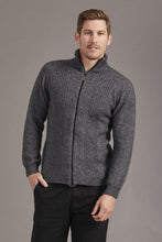 Load image into Gallery viewer, 6602 Rib Front Jacket - This Possum Merino Jacket has been created with our focus on quality, comfort and style. Featuring a smart rib design on front and good quality zip, this jacket can be worn done up or left open giving the comfort that is needed for the time. Sturdy and practical, yet soft and warm, this Possum Merino Silk garment has been created with meticulous care.