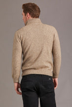 Load image into Gallery viewer, 6604 Zip Jacket with Lambskin Leather Trim - For those who enjoy adventure, this zip-up jacket will help you get going wherever you are. Features genuine lambskin trim on the shoulders and pockets. Tackle any quest wrapped in the high-performing natural fibres of Possum Merino and Mulberry silk. Conquer your goals, look great doing it.