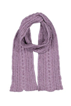 Load image into Gallery viewer, 669 Cable Scarf - Feel the luxurious warmth as you wrap this beautifully soft scarf on your neck. Style by adding a touch of colour to your neutral outfit or toning down a bright outfit with your selection from our beautiful range of colours. McDonald NZ’s Possum Merino and Mulberry Silk Cable Scarf features the intricate detail of the cable knit structure. An essential accessory for every wardrobe.