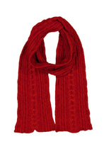 Load image into Gallery viewer, 669 Cable Scarf - Feel the luxurious warmth as you wrap this beautifully soft scarf on your neck. Style by adding a touch of colour to your neutral outfit or toning down a bright outfit with your selection from our beautiful range of colours. McDonald NZ’s Possum Merino and Mulberry Silk Cable Scarf features the intricate detail of the cable knit structure. An essential accessory for every wardrobe.