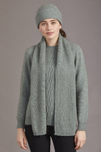 Load image into Gallery viewer, Possum and Merino  671 Fine Rib Scarf - Super soft and luxurious scarf.  Finished end with knitted binding and blended with Pure Mulberry Silk.  It is a scarf that compliments anybody's style - A scarf that you will just not want to part with.  35% Possum Fur, 55% Merino Wool, 10% Pure Mulberry Silk.