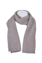 Load image into Gallery viewer, Possum and Merino  671 Fine Rib Scarf - Super soft and luxurious scarf.  Finished end with knitted binding and blended with Pure Mulberry Silk.  It is a scarf that compliments anybody's style - A scarf that you will just not want to part with.  35% Possum Fur, 55% Merino Wool, 10% Pure Mulberry Silk.